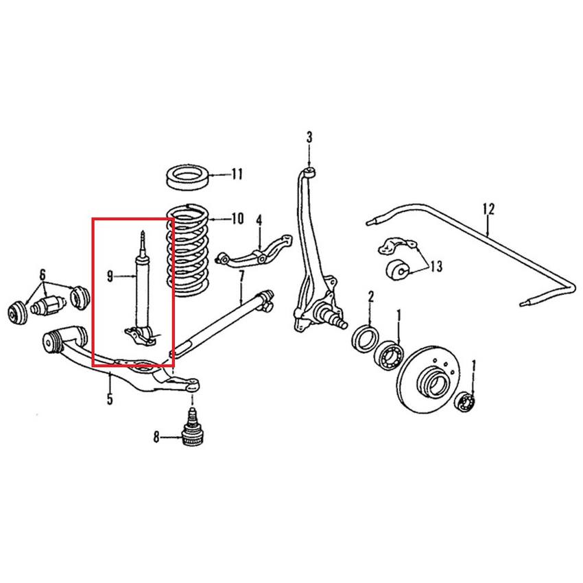 Mercedes Shock Absorber - Front 1073200230